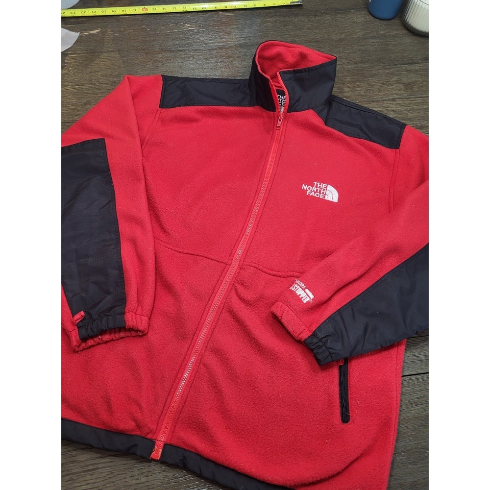 VTG 90s The North Face XXL TNF Gore Windstoper RED Black Zip Fleece‎ Jacket Mens